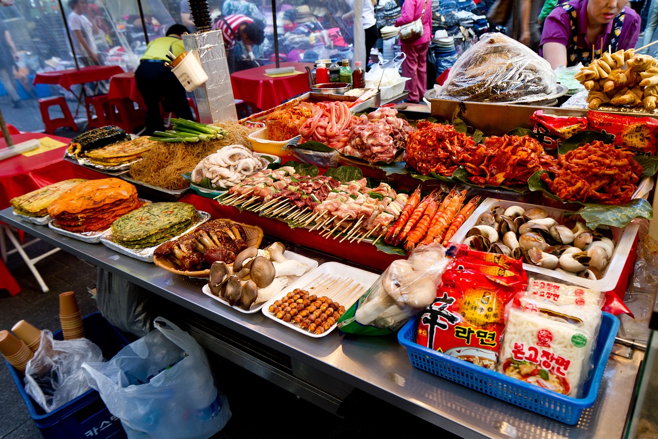 Streetfood Namdaemun markt in Seoul